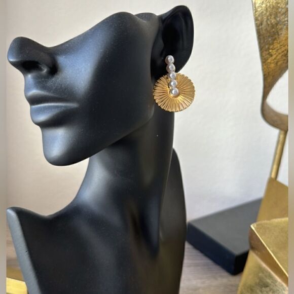 VintageāstyleādropāearringsāA487 - Picture 4 of 5